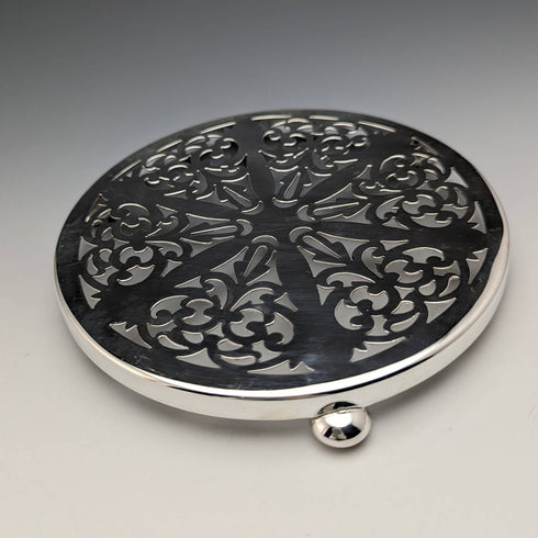 1920年左右英國古董銀盤茶壺杯墊